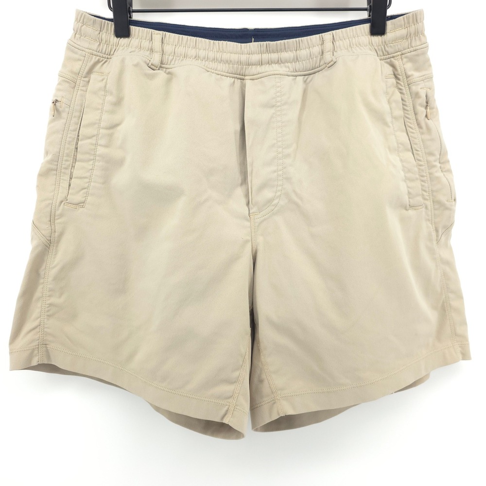 Birddogs Classic Mens Gym Shorts Large Khaki Tan Liner Performance Activewear